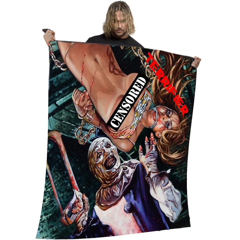 All Hallows Eve - Terrifier Fleece Blanket - Art by Rick Melton