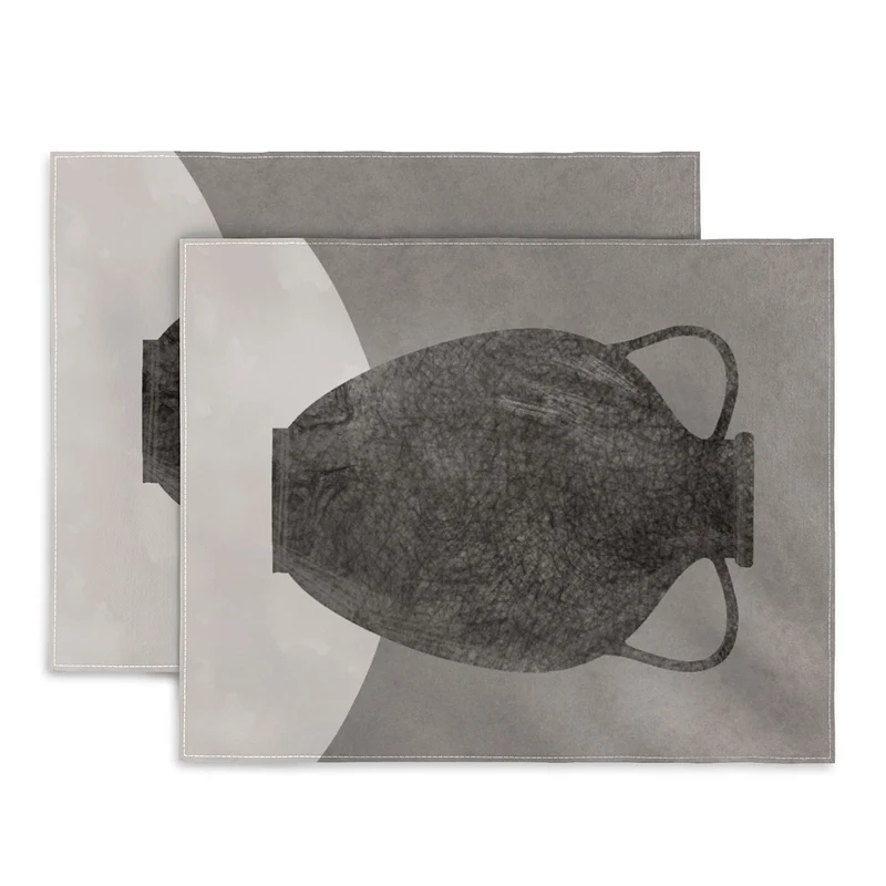 Graphite amphora on a gray background Placemat