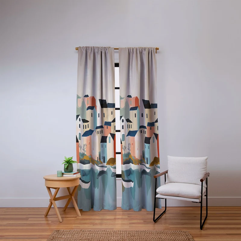 Quiet Harbor Window Curtain