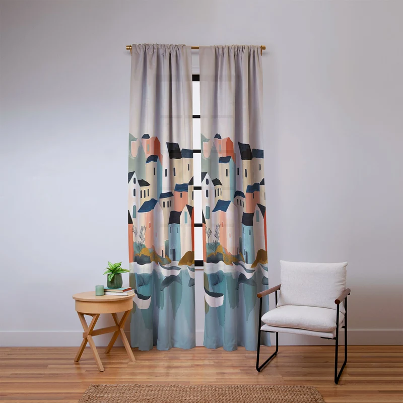 Quiet Harbor Window Curtain