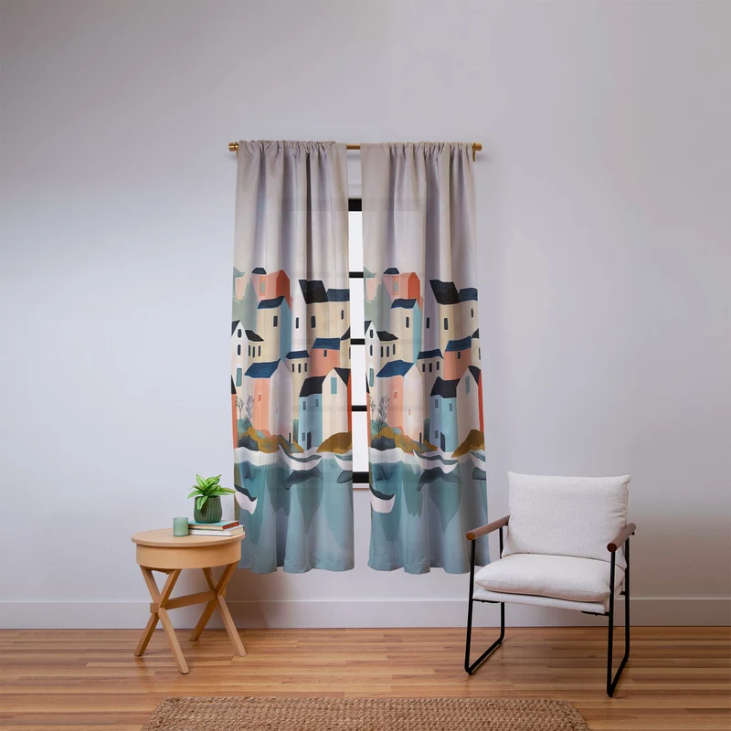 Quiet Harbor Window Curtain