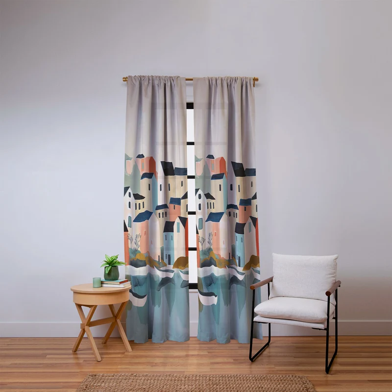 Quiet Harbor Window Curtain