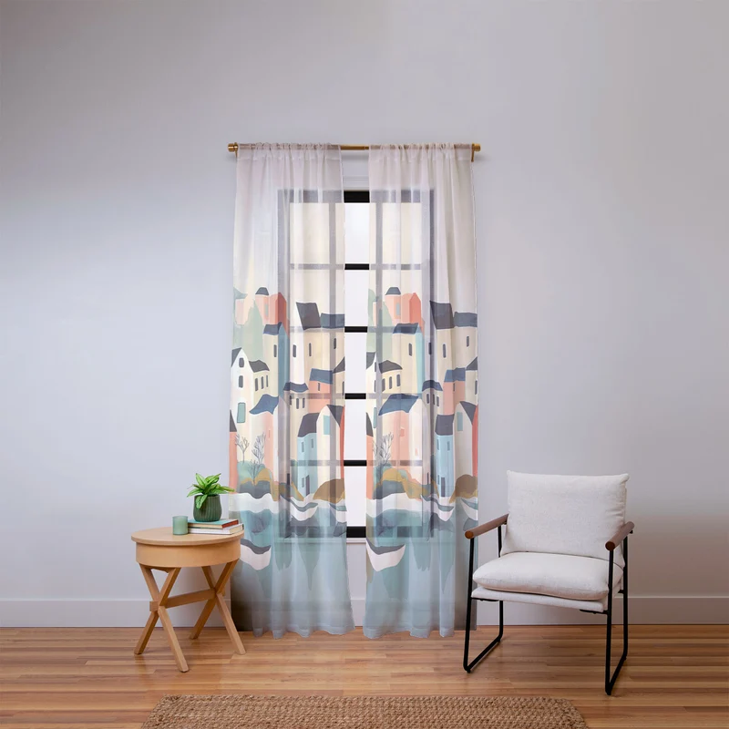Quiet Harbor Window Curtain