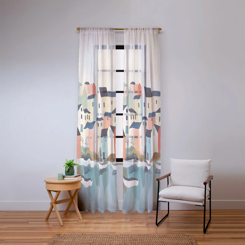 Quiet Harbor Window Curtain