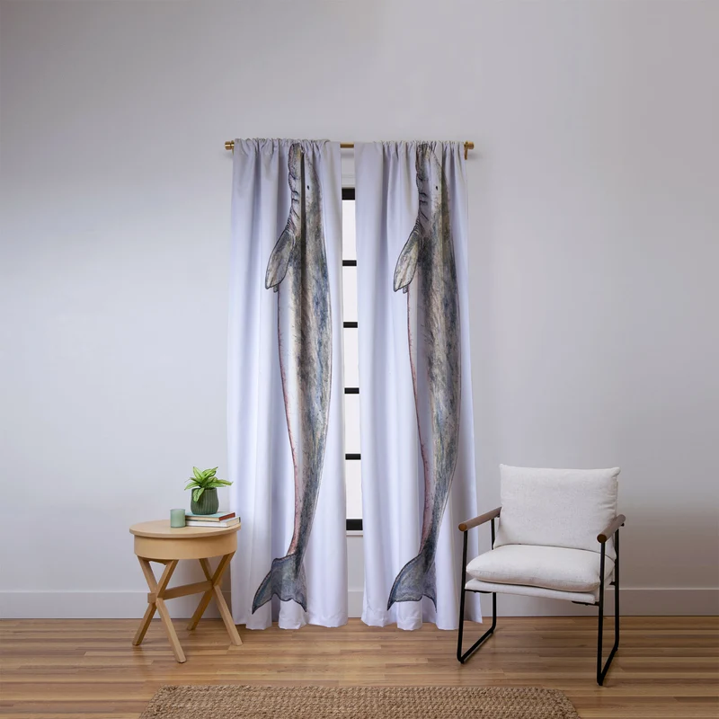 Dugong sea cow Window Curtain