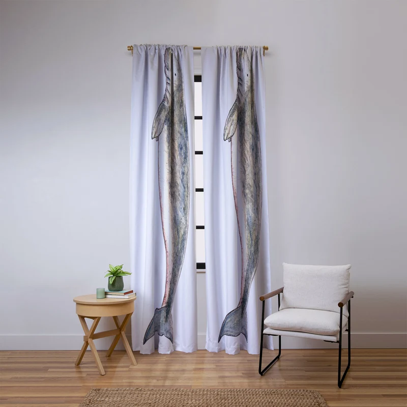 Dugong sea cow Window Curtain