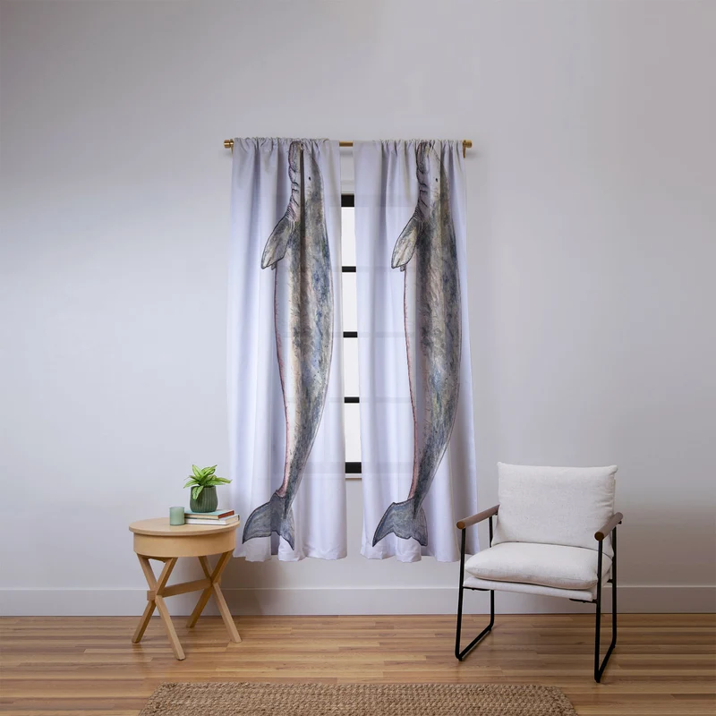 Dugong sea cow Window Curtain