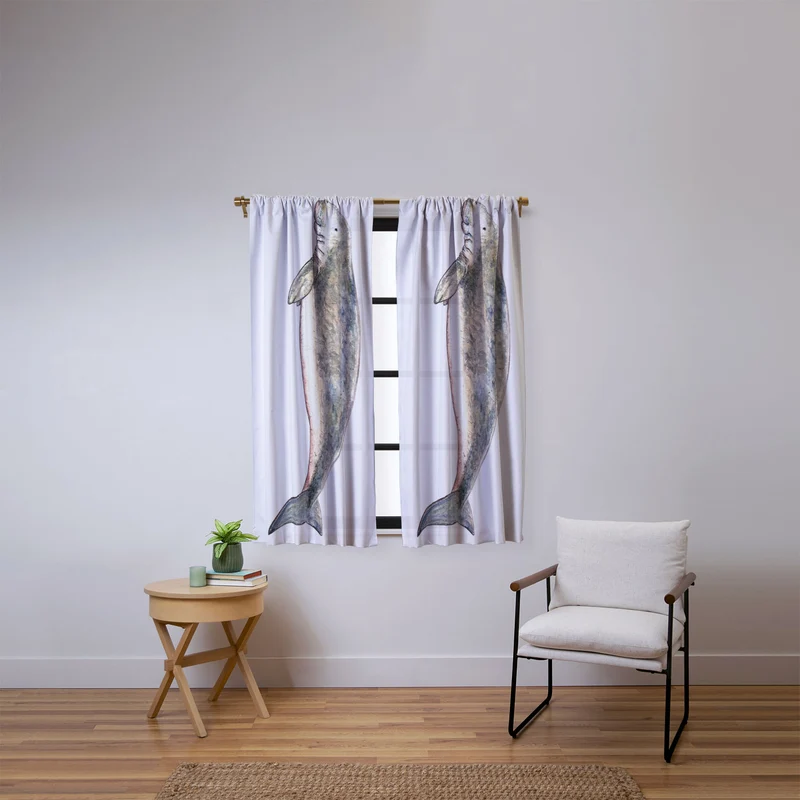 Dugong sea cow Window Curtain