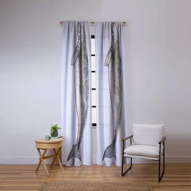Dugong sea cow Window Curtain