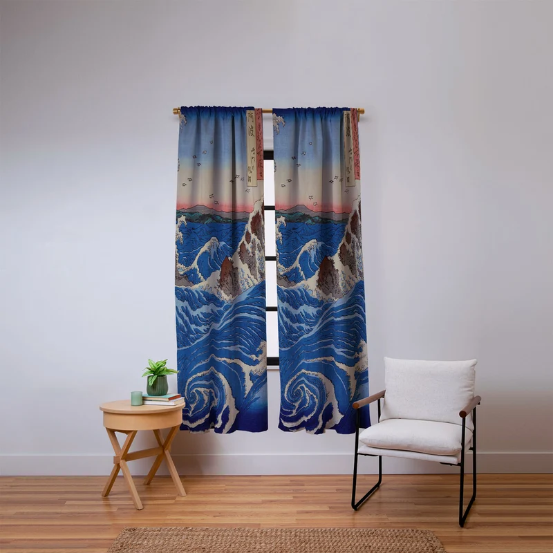 Whirlpools Utagawa Hiroshige Window Curtain