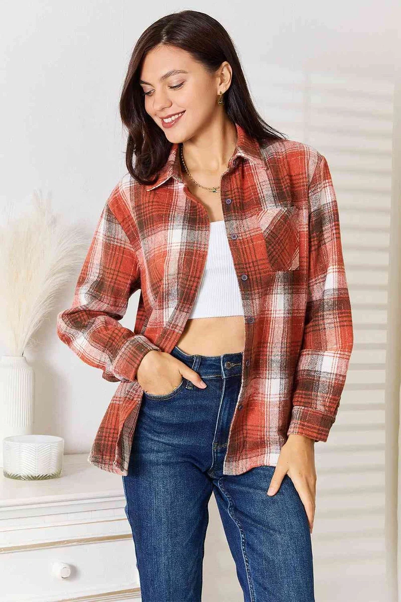 Geruite blouse met kraag voor dames - Tijdloze klassieke stijl met lange mouwen - Veelzijdig kledingstuk dat niet mag ontbreken in je garderobe