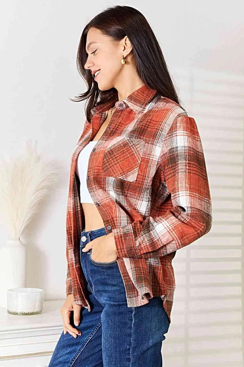 Geruite blouse met kraag voor dames - Tijdloze klassieke stijl met lange mouwen - Veelzijdig kledingstuk dat niet mag ontbreken in je garderobe