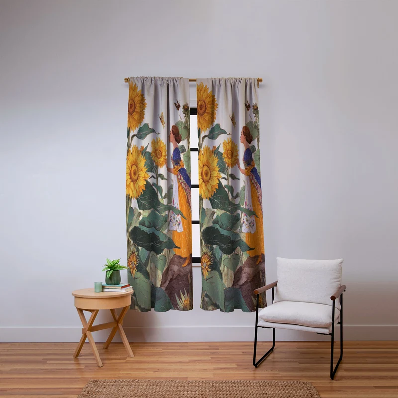 Sunflower Serenade Window Curtain
