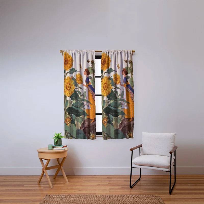 Sunflower Serenade Window Curtain
