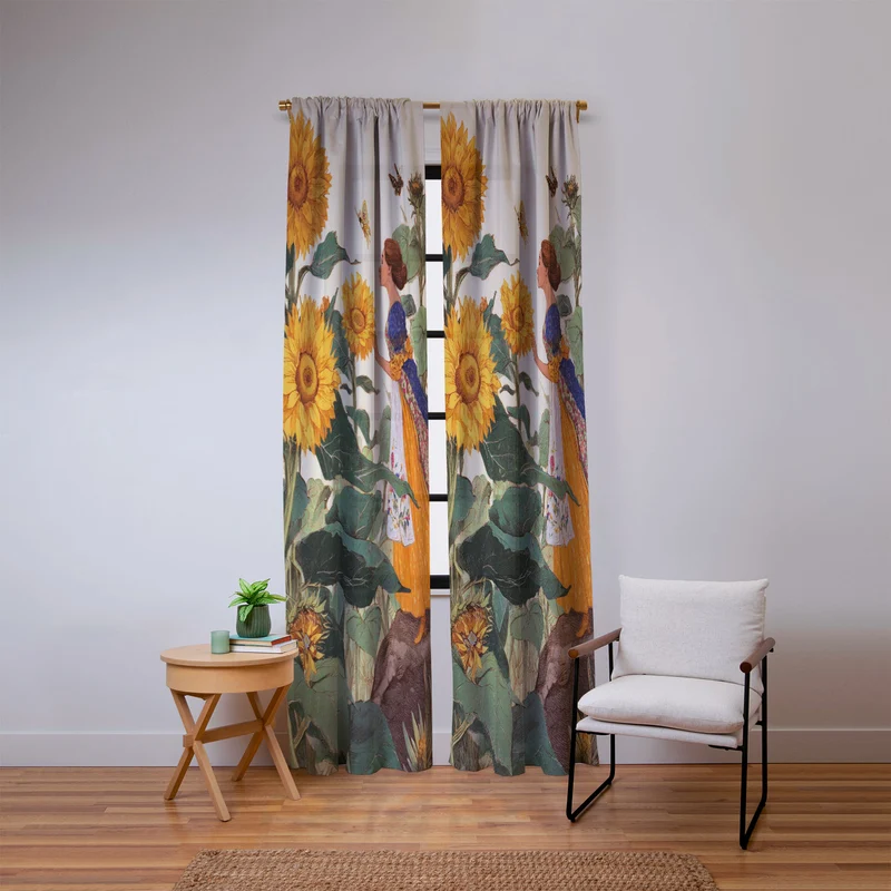 Sunflower Serenade Window Curtain