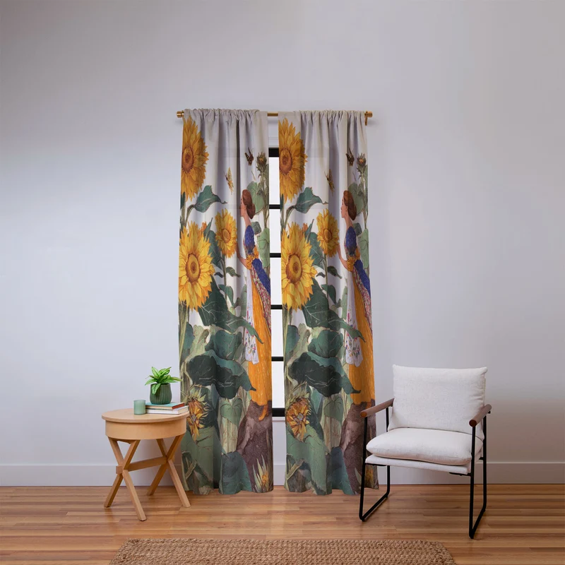 Sunflower Serenade Window Curtain