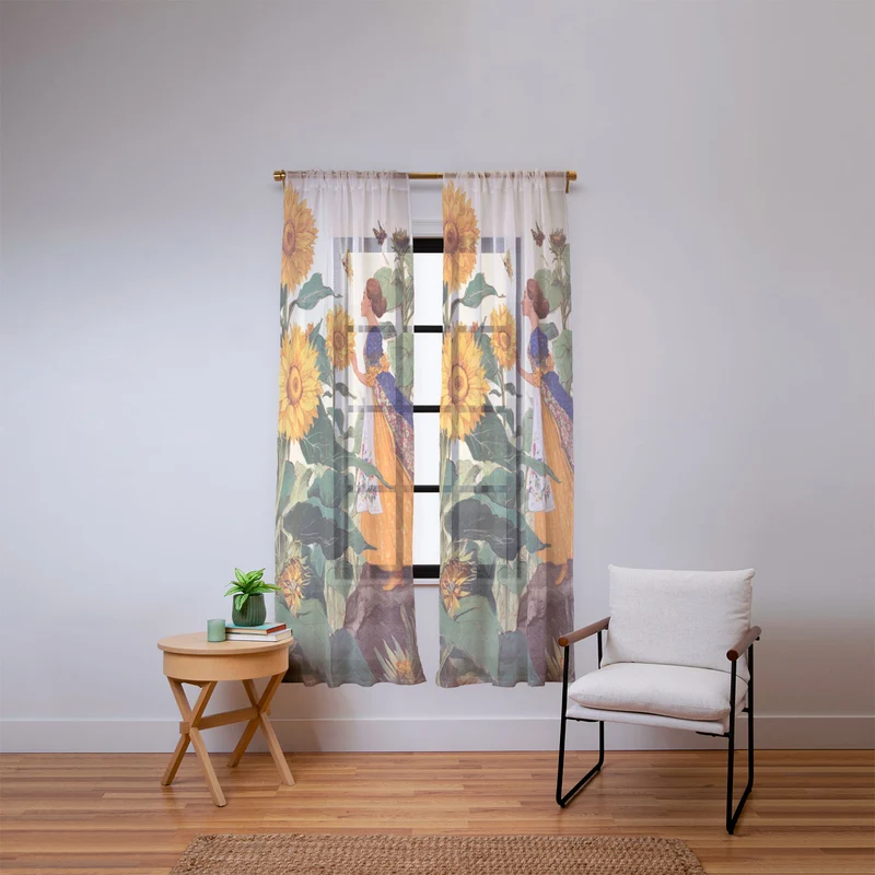 Sunflower Serenade Window Curtain