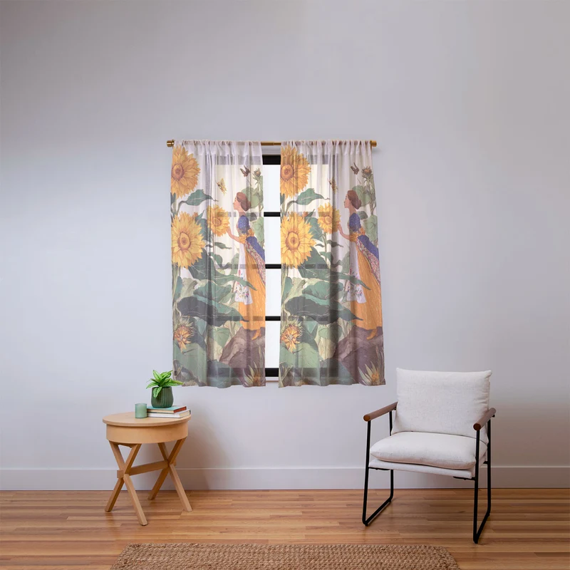 Sunflower Serenade Window Curtain