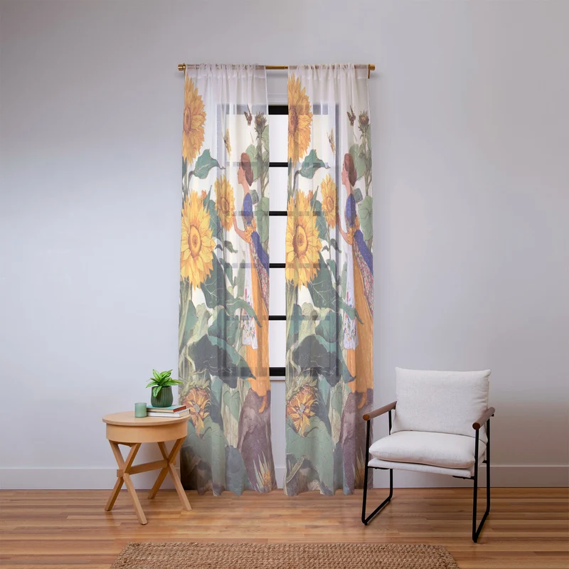 Sunflower Serenade Window Curtain