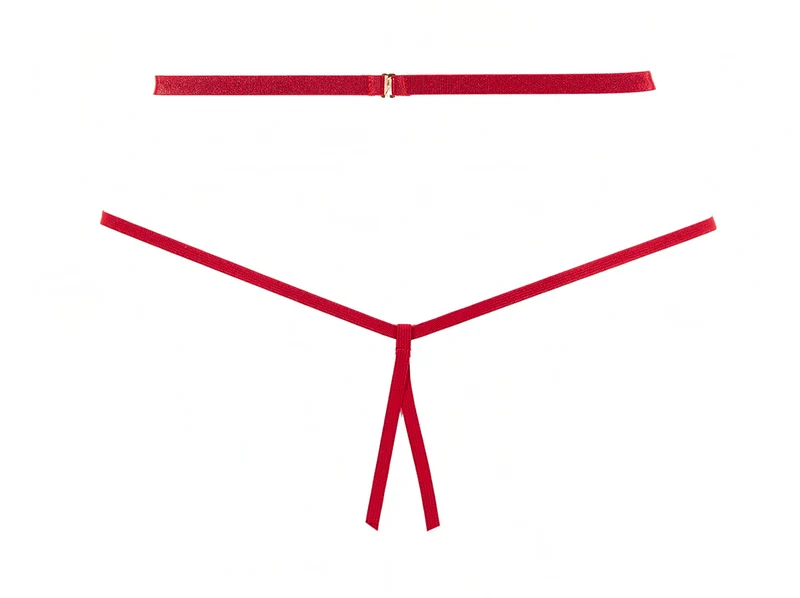 Margot bralette en kruisloze pantyset, als je iets extra sexy wilt in rood