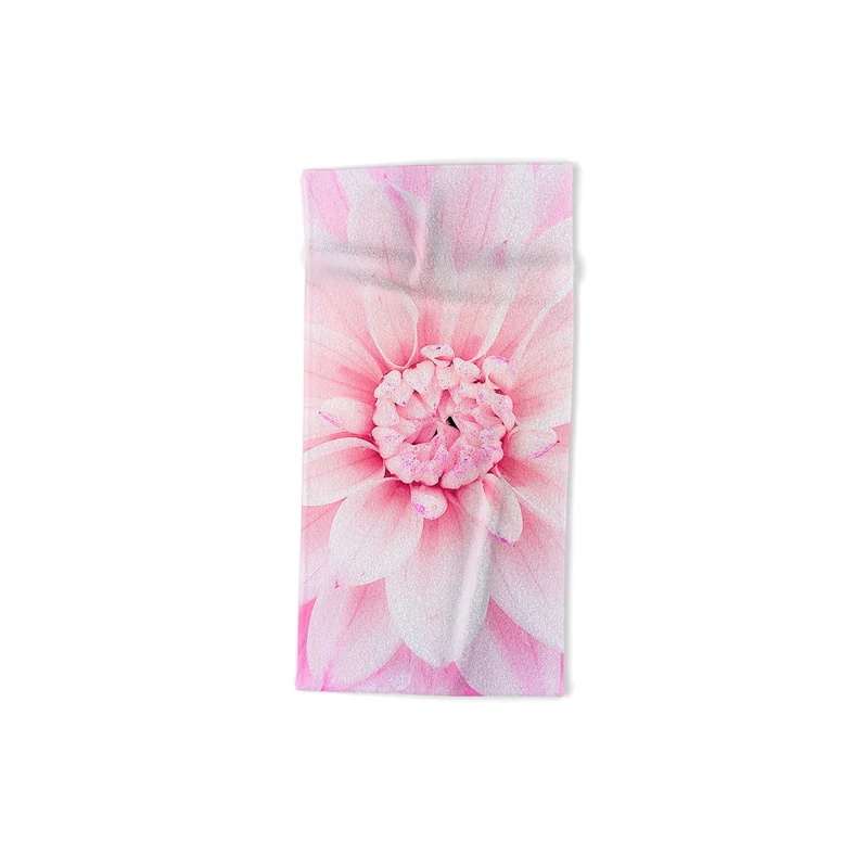 Ethereal dahlia closeup soft pink and pastel botanical art no II Bath Towel