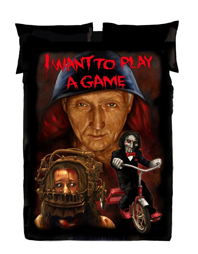 Horror Movie Blanket - Saw Blanket - Luxury Twin / Double Fleece Blanket