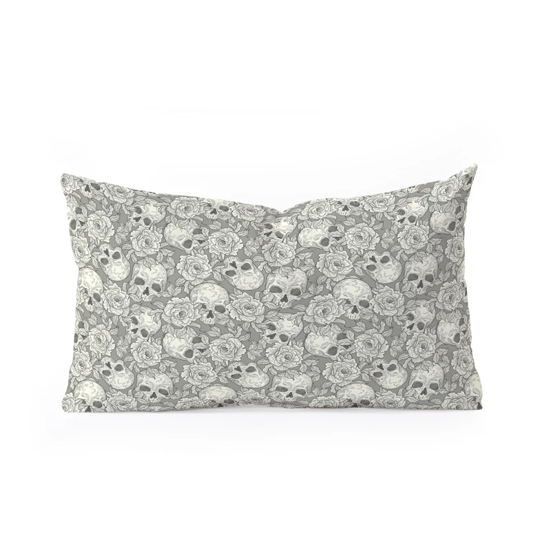 Skulls and flowers Rectangular Pillow
