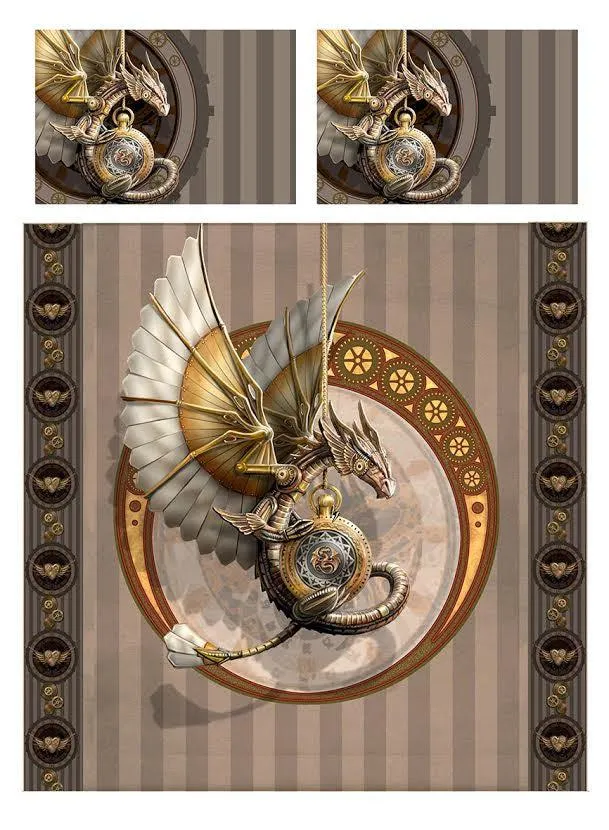 Gothic Bedroom Decor | Steampunk Dragon SuperKingsize | Anne Stokes Duvet
