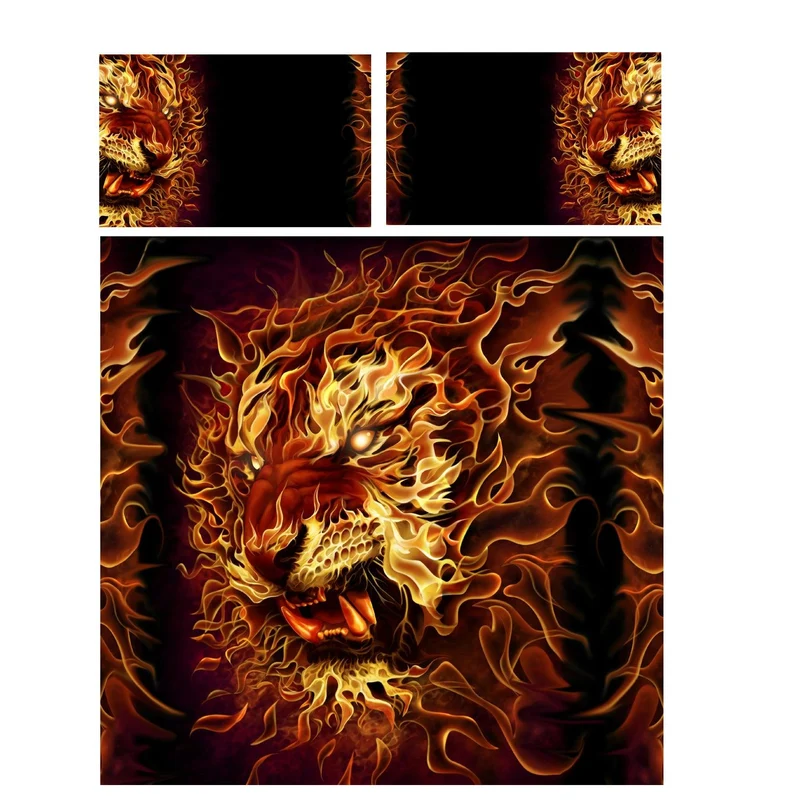 Autumn Bedroom Decor - FIRE OF THE TIGER - Duvet Cover Set UK Kingsize/US Queen
