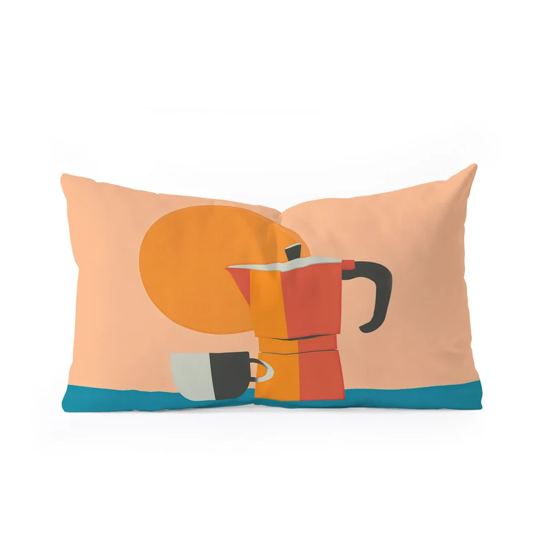 Modern Coffee Vibe Rectangular Pillow