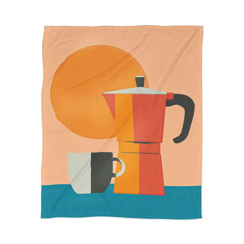 Modern Coffee Vibe Throw Blanket
