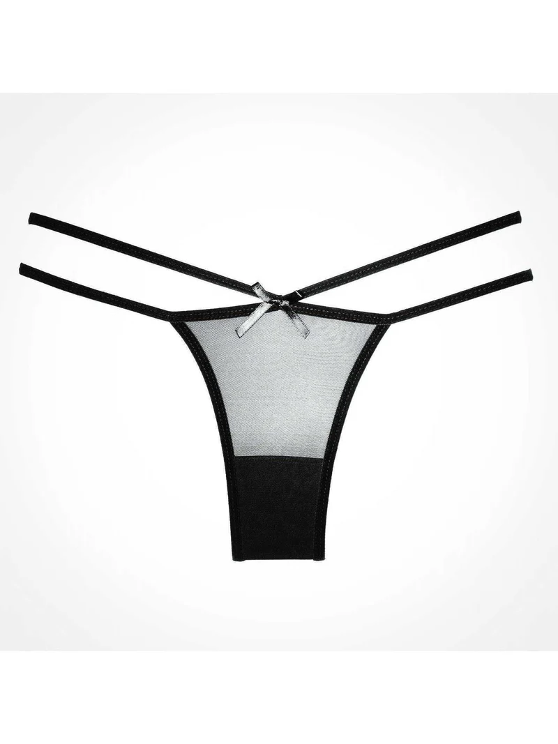 Naughty Vanilla Panty - Ondeugende heupomsluitende onderbroek met doorschijnend design en uitgesneden rug