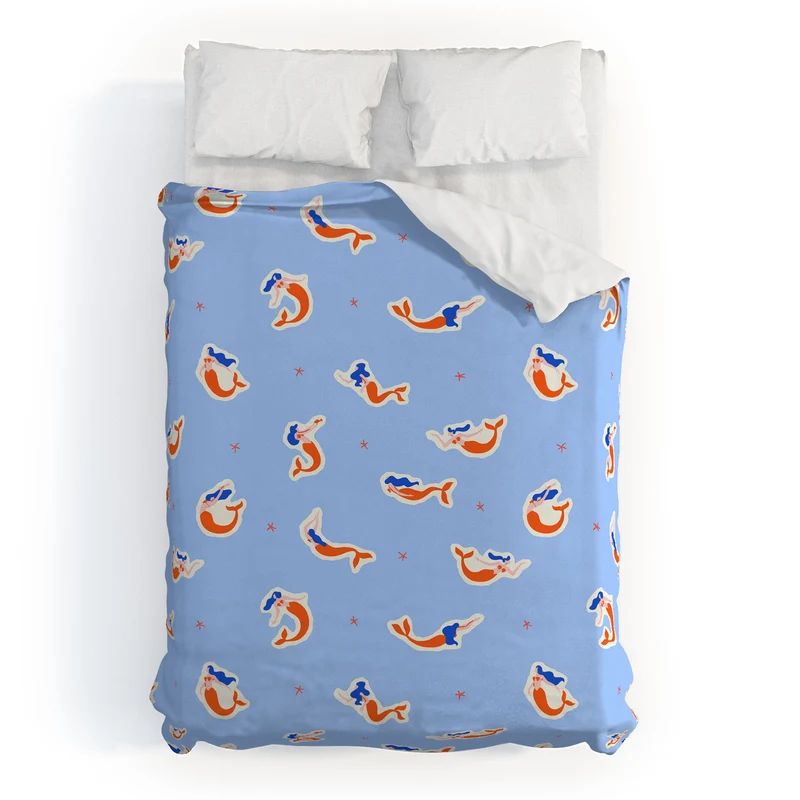 Mermaid women art pattern Duvet Cover