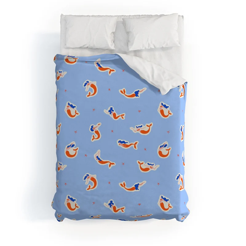 Mermaid women art pattern Duvet Cover