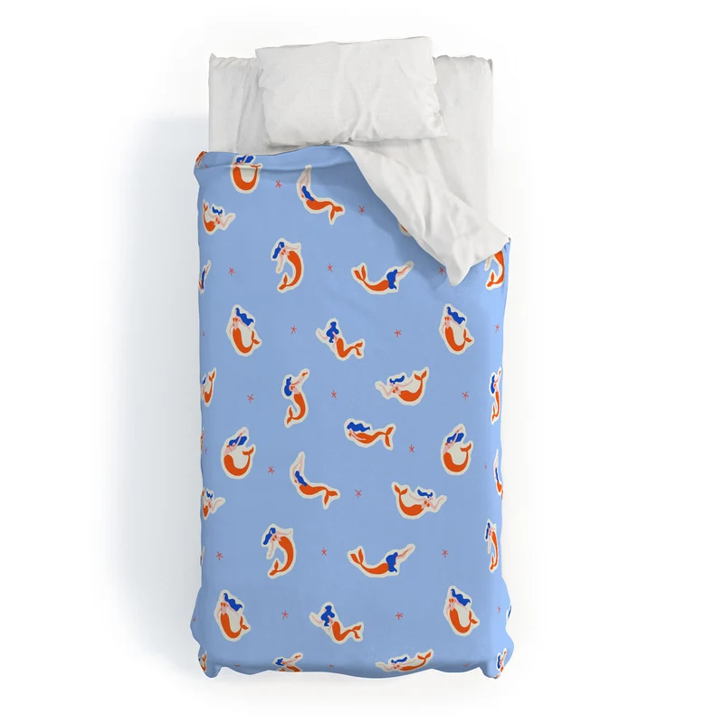 Mermaid women art pattern Duvet Cover