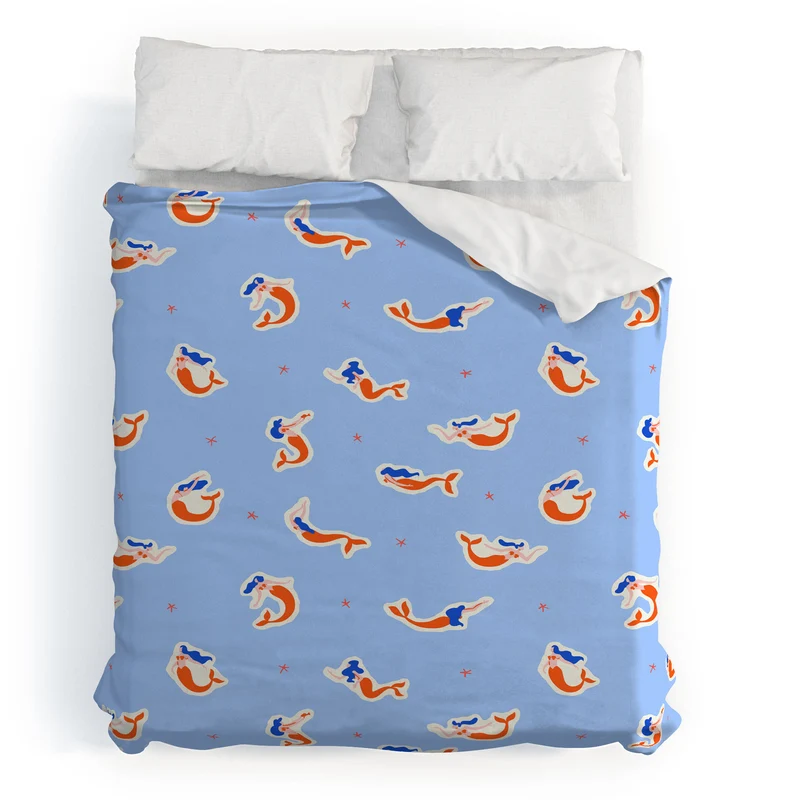 Mermaid women art pattern Duvet Cover