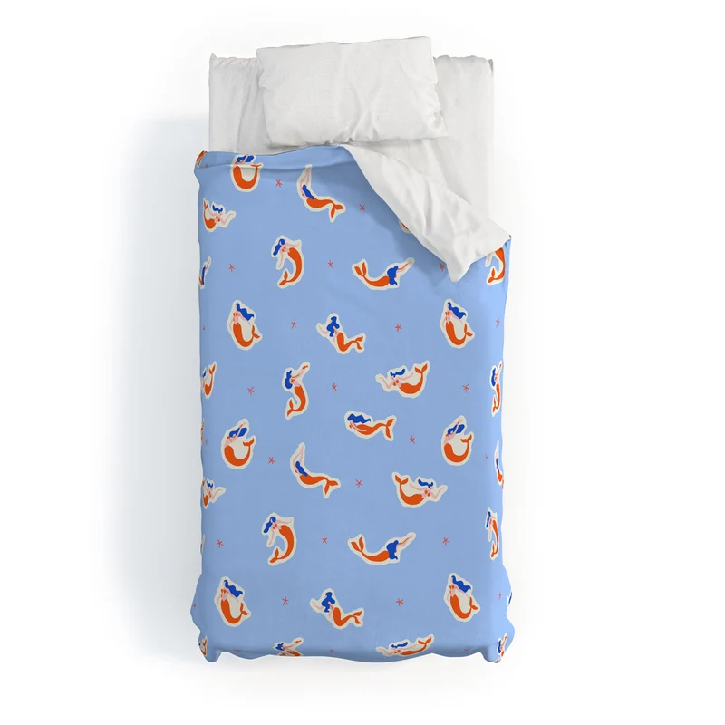 Mermaid women art pattern Duvet Cover