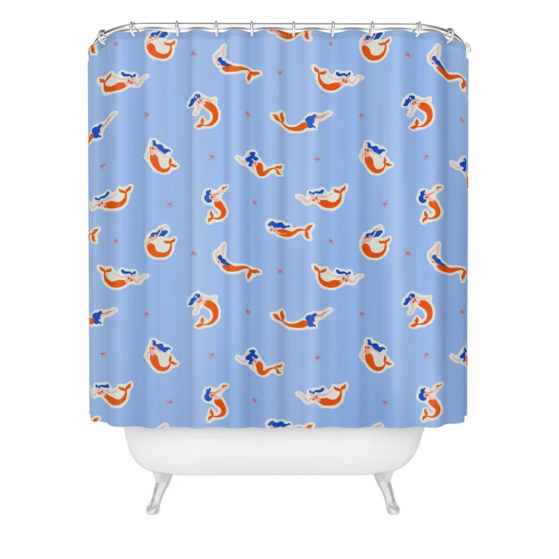 Mermaid women art pattern Shower Curtain