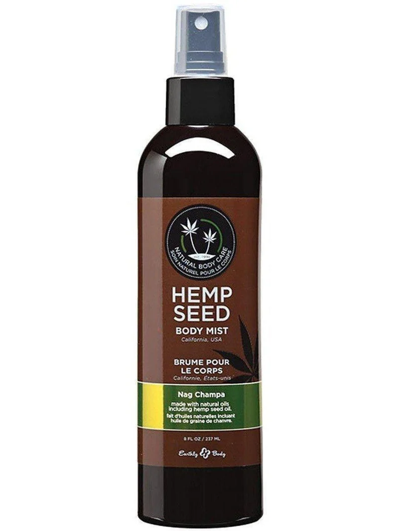 EL-7751-05 Hydraterende bodyspray met hennepzaad voor volwassenen, 8 oz Nag Champa-geur