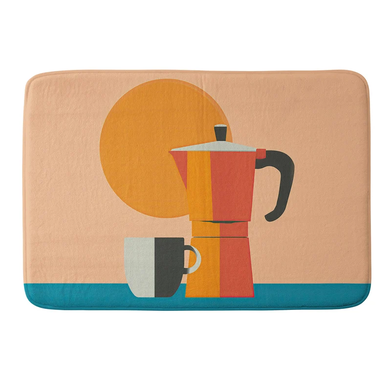 Modern Coffee Vibe Bath Mat