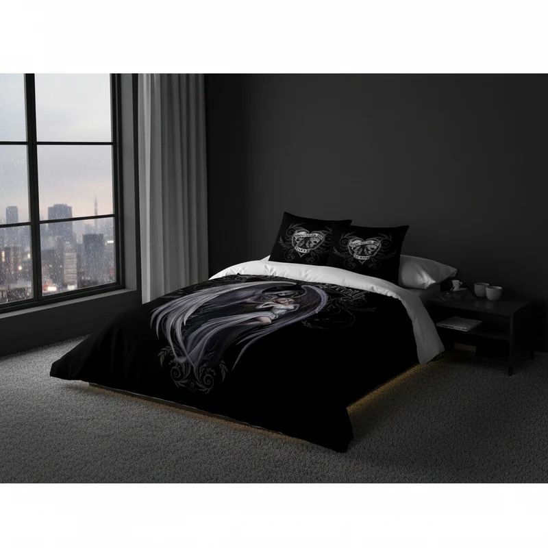 Gothic Bedroom Decor | Dance with Death SuperKing | Anne Stokes Duvet