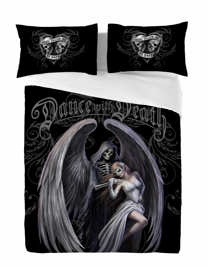 Gothic Bedroom Decor | Dance with Death SuperKing | Anne Stokes Duvet