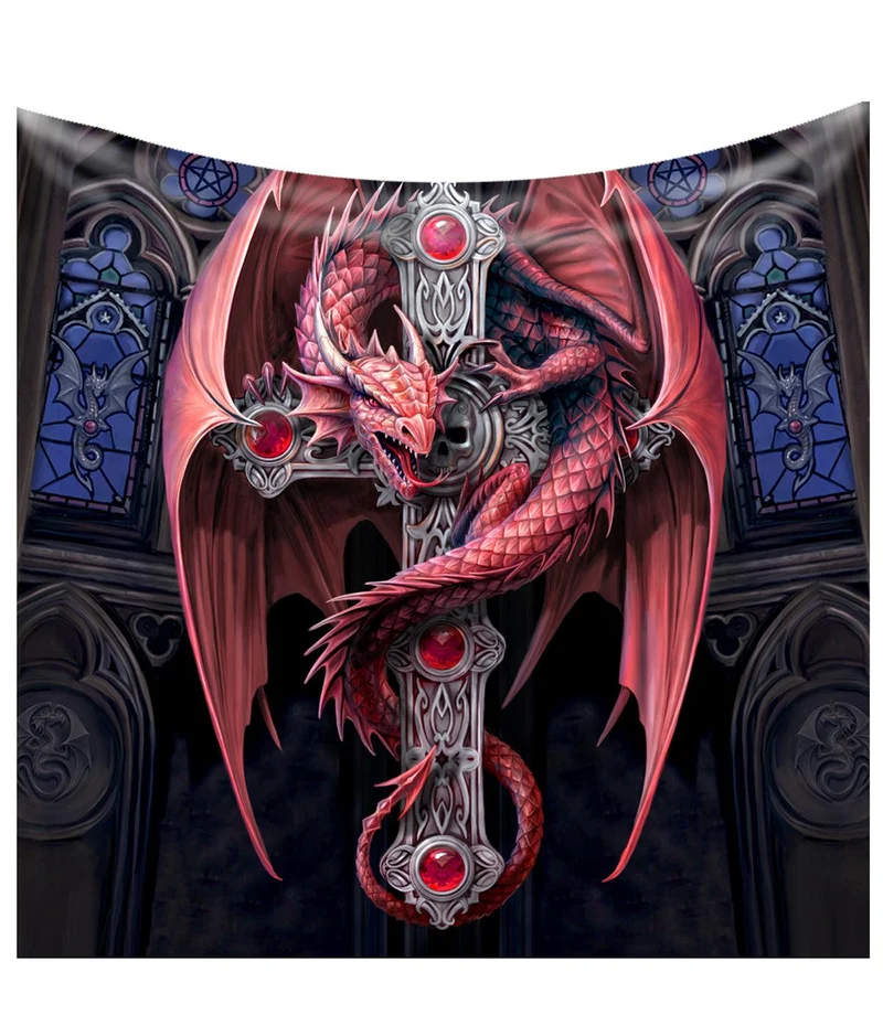 Wild Star Hearts - Gothic Protector - Fleece Blanket featuring artwork by Anne Stokes