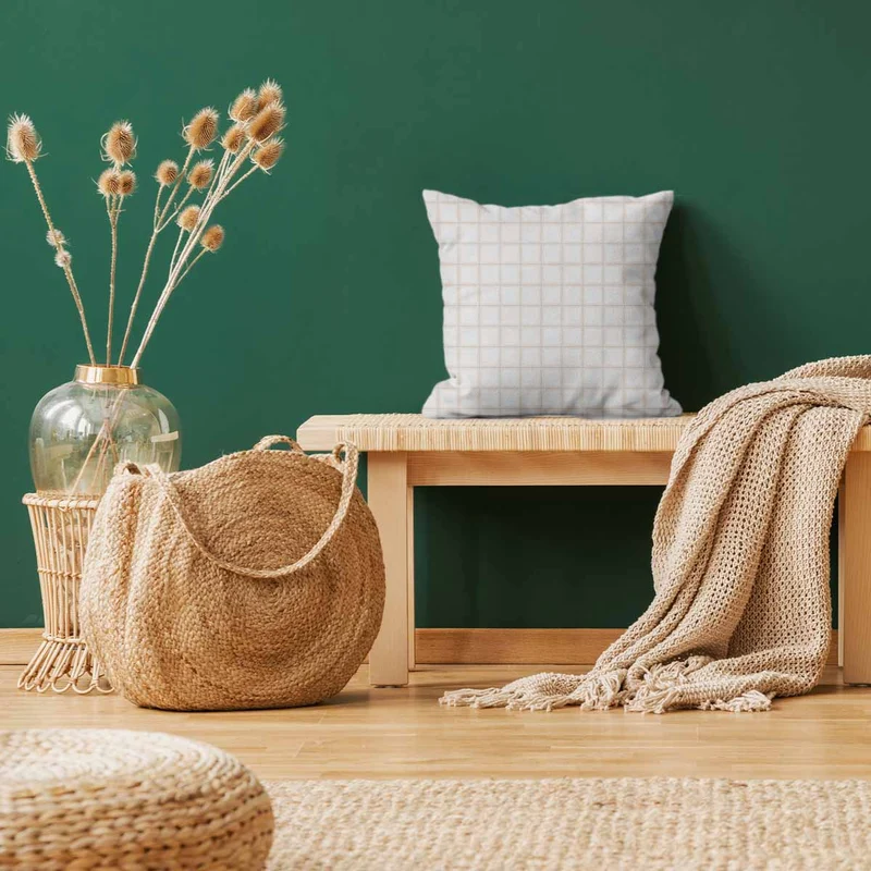 Gesundheitskissen Orange Beige Karo