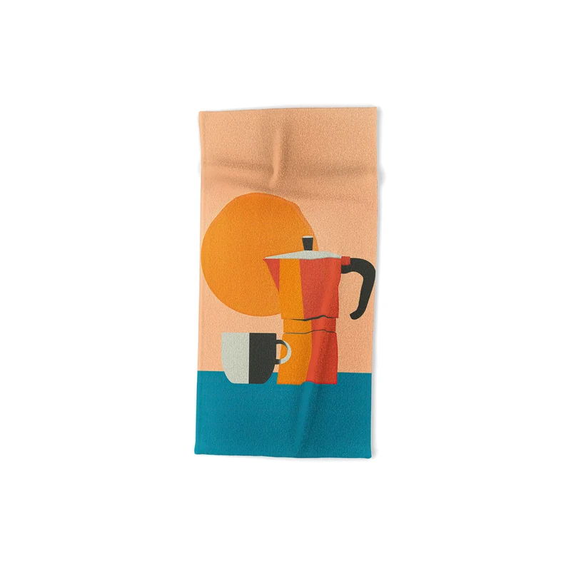 Modern Coffee Vibe Bath Towel