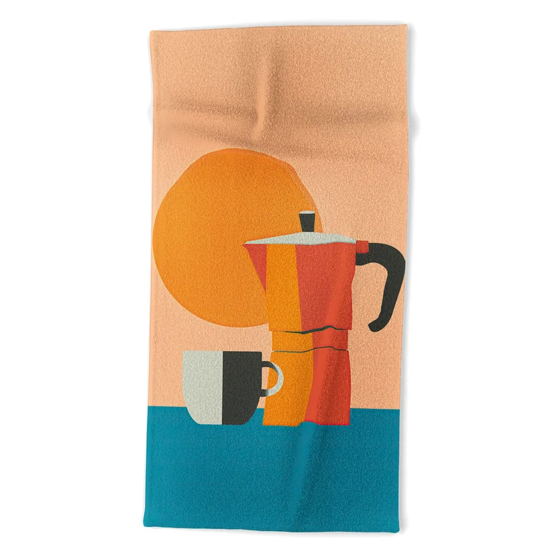 Modern Coffee Vibe Bath Towel