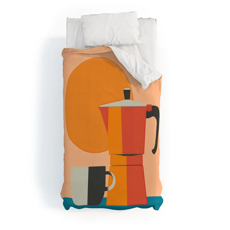 Modern Coffee Vibe Duvet Cover