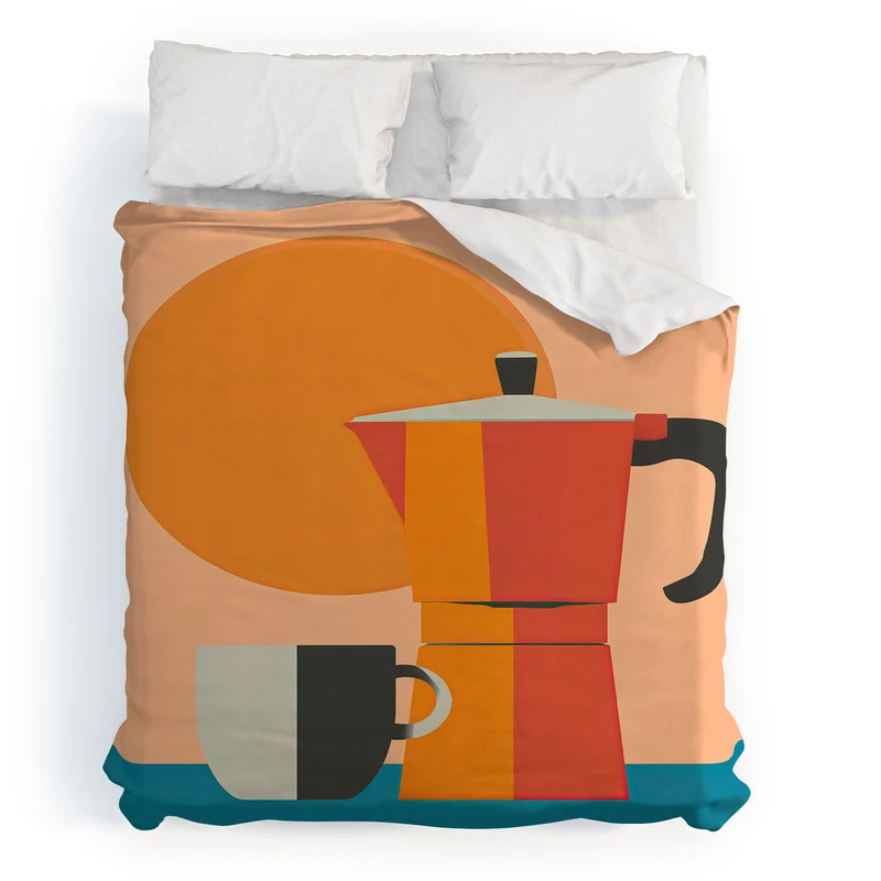 Modern Coffee Vibe Duvet Cover