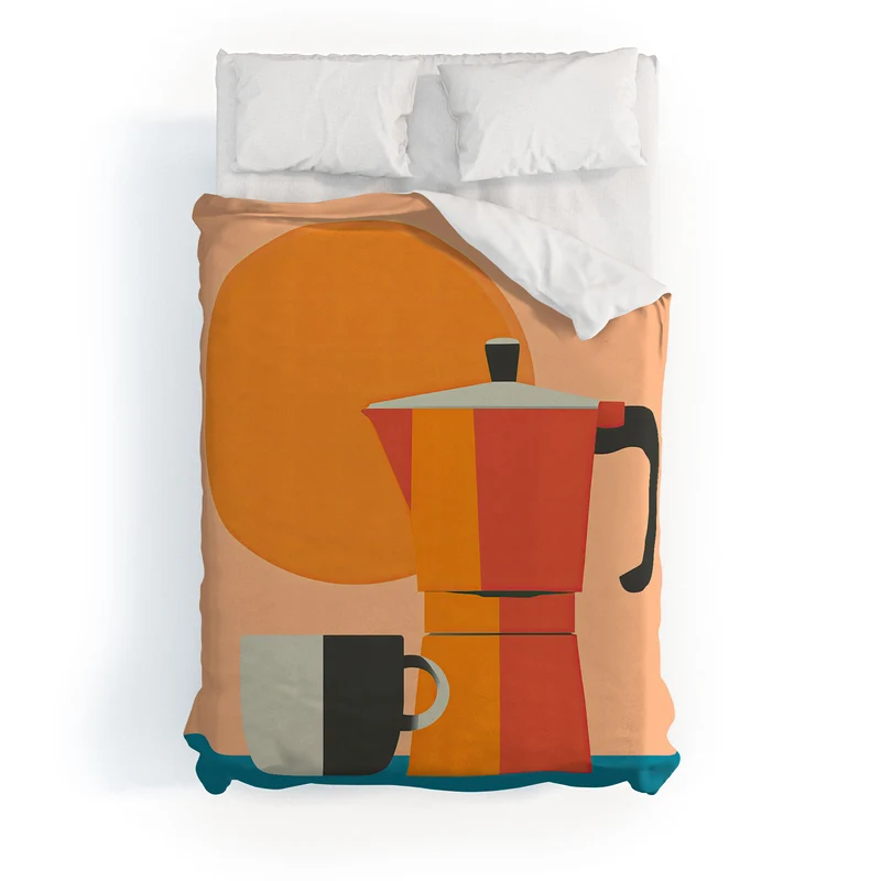 Modern Coffee Vibe Duvet Cover