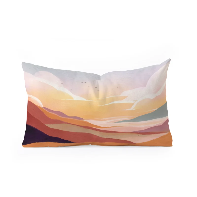 Golden Sunset Rectangular Pillow